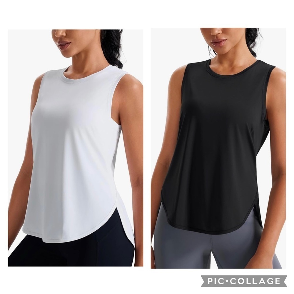 Joyspels Ice Silk Workout Tanks Size XL Black and White